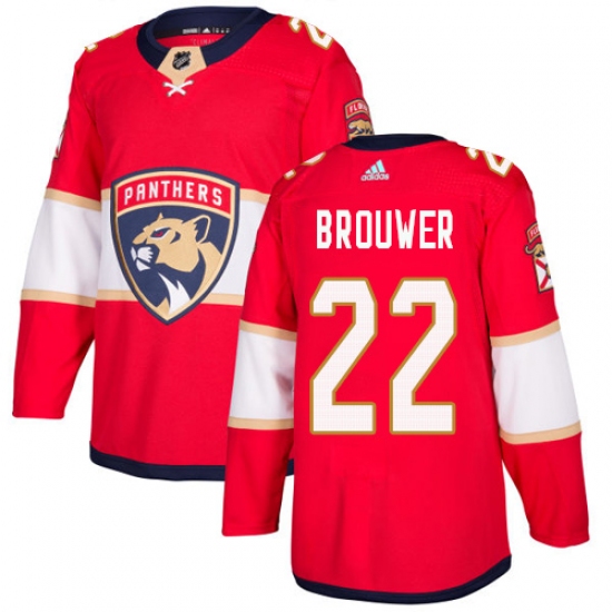 Youth Adidas Florida Panthers 22 Troy Brouwer Premier Red Home NHL Jersey