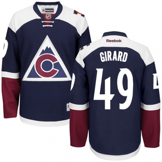 Youth Reebok Colorado Avalanche 49 Samuel Girard Authentic Blue Third NHL Jersey