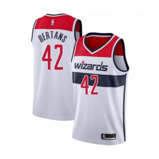 Women's Washington Wizards 42 Davis Bertans Swingman White Basketball Jersey - Association Edition