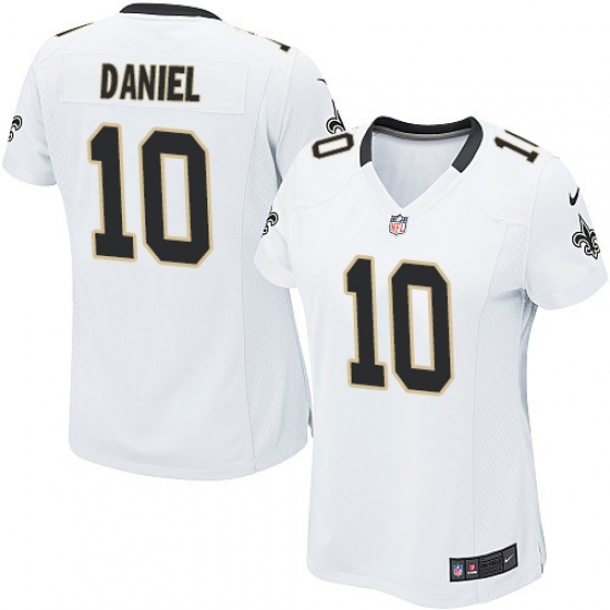 Women's Nike New Orleans Saints 10 Chase Daniel Game White NFL Jersey