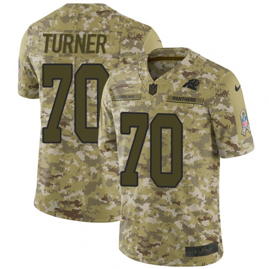 Youth Nike Carolina Panthers 70 Trai Turner Limited Camo 2018 Salute to Service NFL Jersey