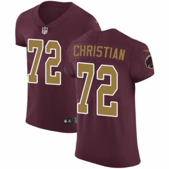 Men's Nike Washington Redskins 72 Geron Christian Burgundy Red Alternate Vapor Untouchable Elite Player NFL Jersey