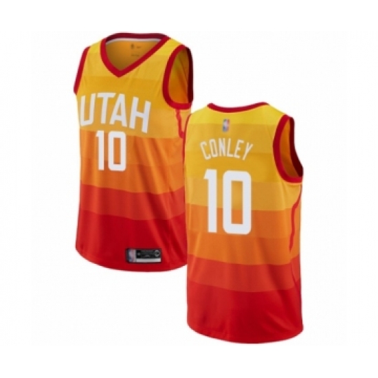 Women's Utah Jazz 10 Mike Conley Swingman Orange Basketball Jersey - City Edition