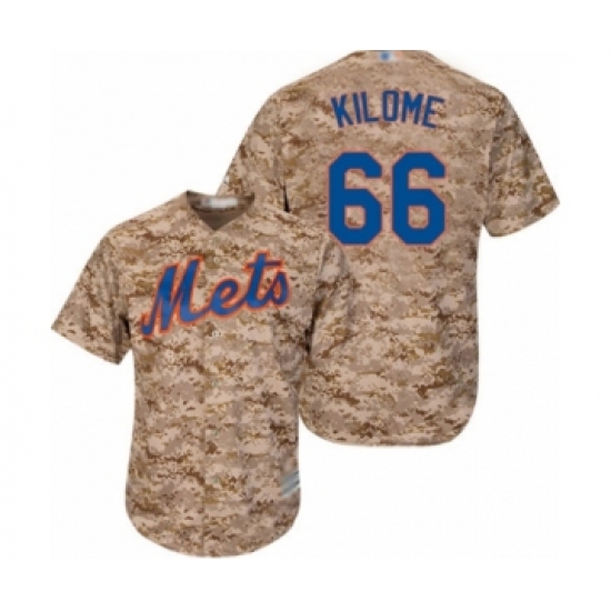 Men's New York Mets 66 Franklyn Kilome Authentic Camo Alternate Cool Base Baseball Player Jersey