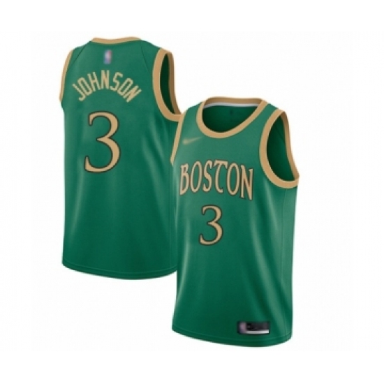 Men's Boston Celtics 3 Dennis Johnson Swingman Green Basketball Jersey - 2019 20 City Edition