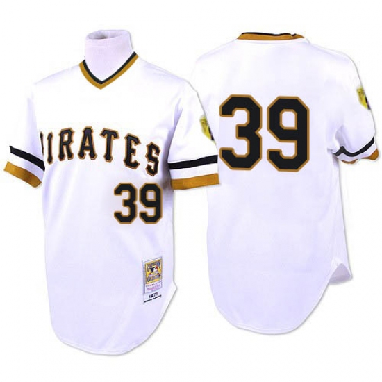 Men's Mitchell and Ness 1971 Pittsburgh Pirates 39 Dave Parker Authentic White Throwback MLB Jersey