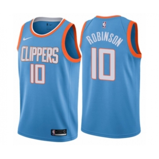 Youth Nike Los Angeles Clippers 10 Jerome Robinson Swingman Blue NBA Jersey - City Edition