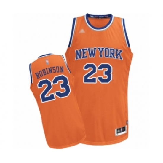 Women's New York Knicks 23 Mitchell Robinson Authentic Orange Alternate Basketball Jersey