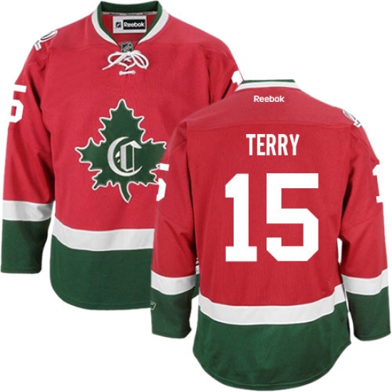 Men's Reebok Montreal Canadiens 15 Chris Terry Authentic Red New CD NHL Jersey