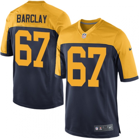 Men's Nike Green Bay Packers 67 Don Barclay Game Navy Blue Alternate NFL Jersey