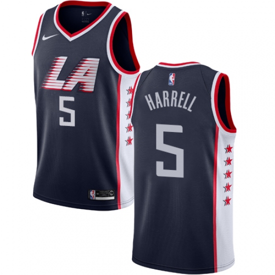 Women's Nike Los Angeles Clippers 5 Montrezl Harrell Swingman Navy Blue NBA Jersey - City Edition