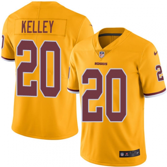 Men's Nike Washington Redskins 20 Rob Kelley Limited Gold Rush Vapor Untouchable NFL Jersey