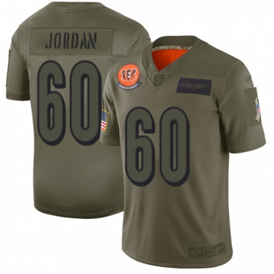 Youth Cincinnati Bengals 60 Michael Jordan Limited Camo 2019 Salute to Service Football Jersey