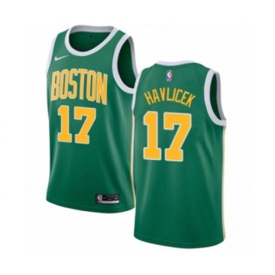 Women's Nike Boston Celtics 17 John Havlicek Green Swingman Jersey - Earned Edition