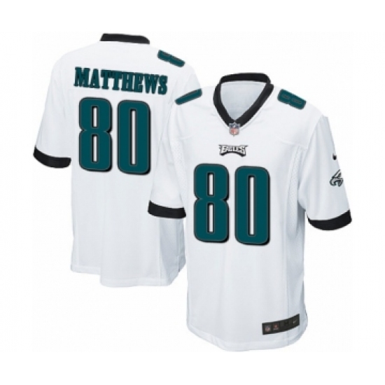 Men's Nike Philadelphia Eagles 80 Jordan Matthews Game White NFL Jersey