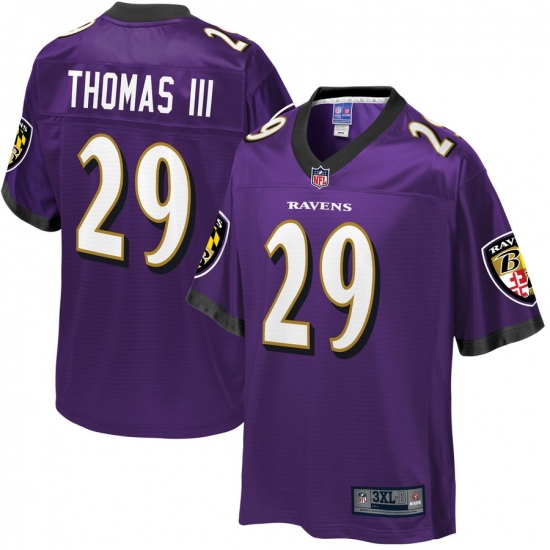 Men's Baltimore Ravens 29 Earl Thomas NFL Pro Line Big & Tall Team Player Jersey