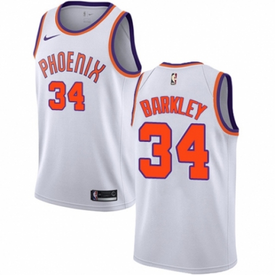 Men's Nike Phoenix Suns 34 Charles Barkley Authentic NBA Jersey - Association Edition