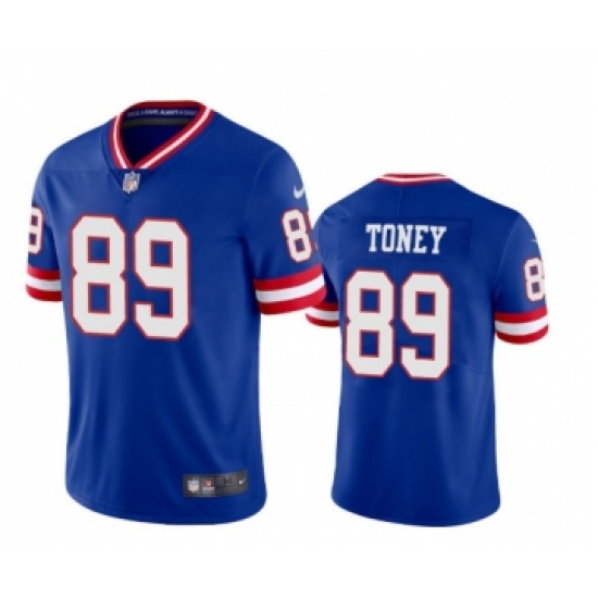 Men's New York Giants 89 Kadarius Toney Royal Vapor Untouchable Classic Retired Player Stitched Jersey