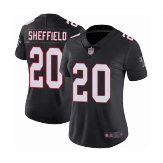 Women's Atlanta Falcons 20 Kendall Sheffield Black Alternate Vapor Untouchable Limited Player Football Jersey