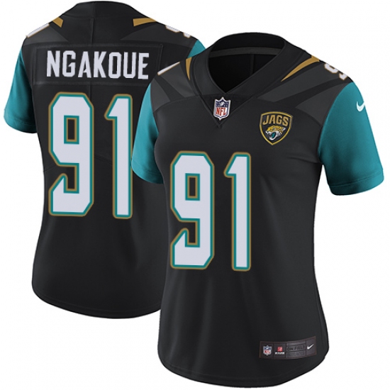 Women's Nike Jacksonville Jaguars 91 Yannick Ngakoue Black Alternate Vapor Untouchable Limited Player NFL Jersey