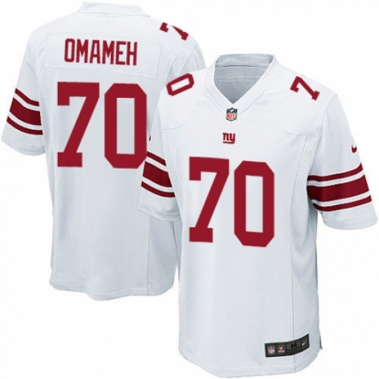 Men's Nike New York Giants 70 Patrick Omameh Game White NFL Jersey