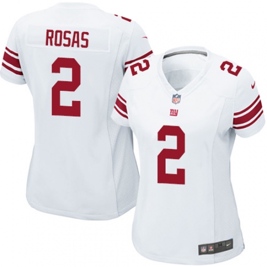 Women's Nike New York Giants 2 Aldrick Rosas Game White NFL Jersey