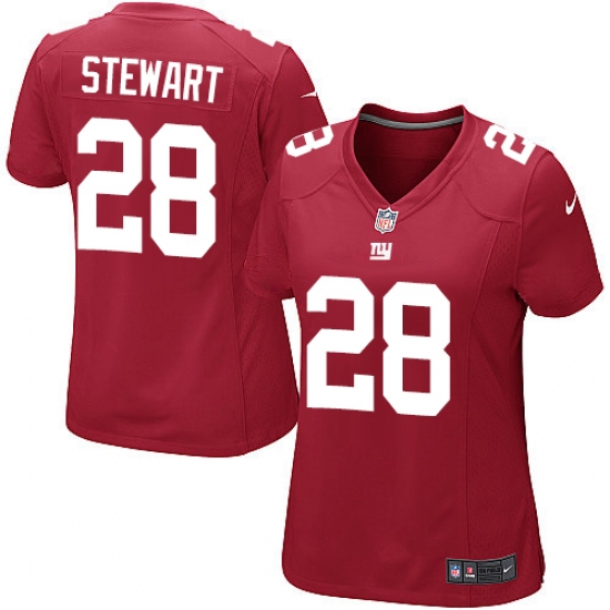 Women's Nike New York Giants 28 Jonathan Stewart Game Red Alternate NFL Jersey