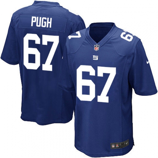 Men's Nike New York Giants 67 Justin Pugh Game Royal Blue Team Color NFL Jersey