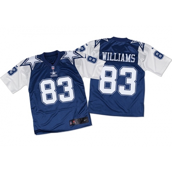 Men's Nike Dallas Cowboys 83 Terrance Williams Elite Navy/White Throwback NFL Jersey