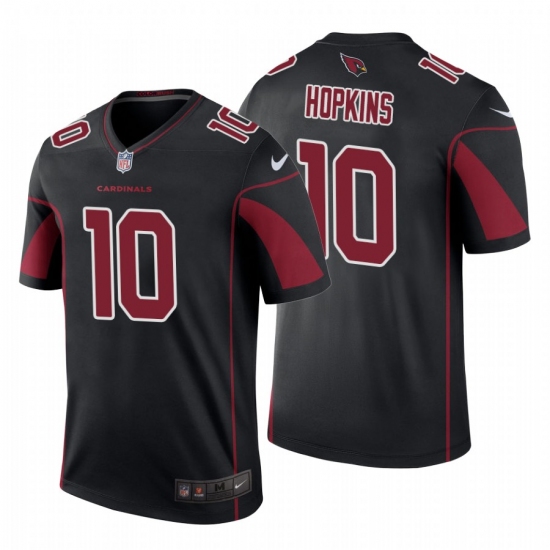 Men's Nike Arizona Cardinals 10 DeAndre Hopkins Black Stitched NFL Limited Rush Jersey