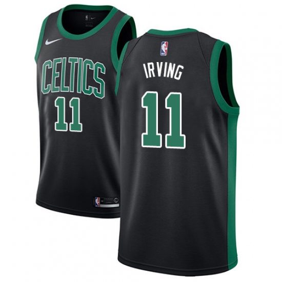 Youth Adidas Boston Celtics 11 Kyrie Irving Authentic Black NBA Jersey - Statement Edition