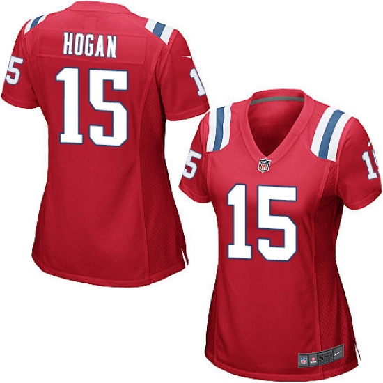 Women's Nike New England Patriots 15 Chris Hogan Game Red Alternate NFL Jersey