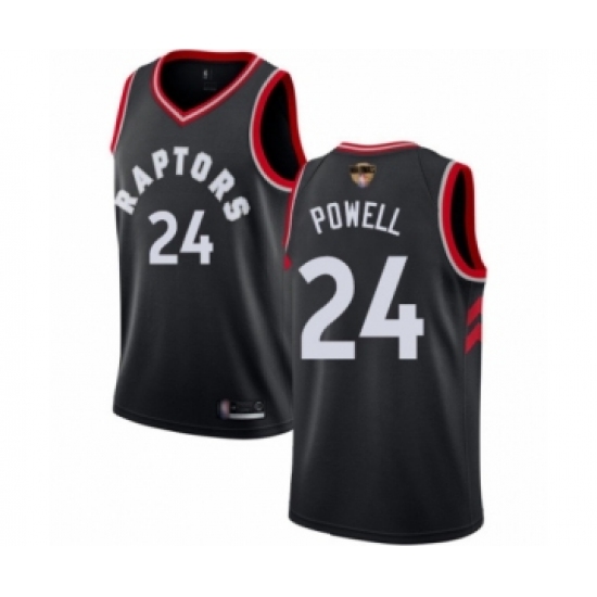 Women's Toronto Raptors 24 Norman Powell Swingman Black 2019 Basketball Finals Bound Jersey Statement Edition