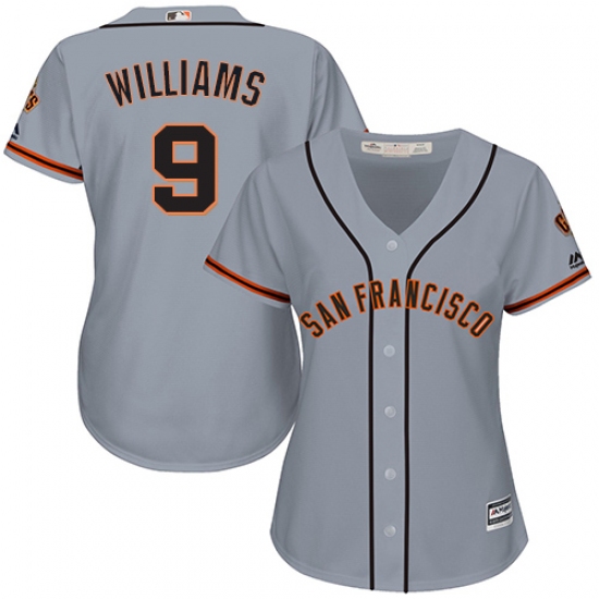 Women's Majestic San Francisco Giants 9 Matt Williams Replica Grey Road Cool Base MLB Jersey