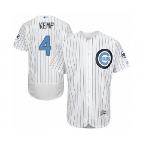 Men's Chicago Cubs 4 Tony Kemp Authentic White 2016 Father's Day Fashion Flex Base Baseball Player Jersey