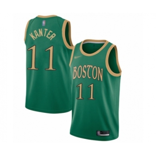 Women's Boston Celtics 11 Enes Kanter Swingman Green Basketball Jersey - 2019 20 City Edition