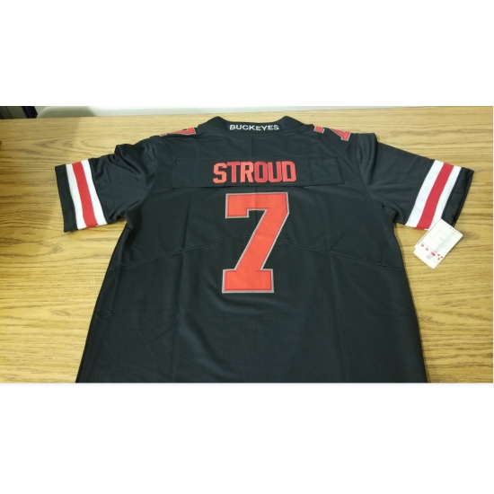 Ohio State Buckeyes 7 C.J. Stroud Black Scarlet 2021 College Football Jersey