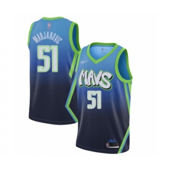 Youth Dallas Mavericks 51 Boban Marjanovic Swingman Blue Basketball Jersey - 2019 20 City Edition