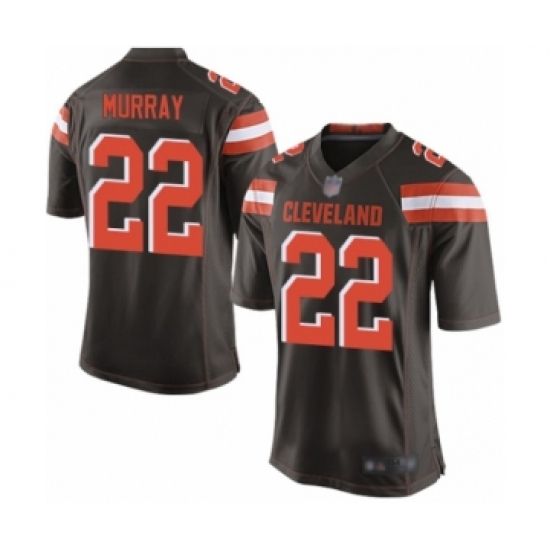 Men's Cleveland Browns 22 Eric Murray Game Brown Team Color Football Jersey