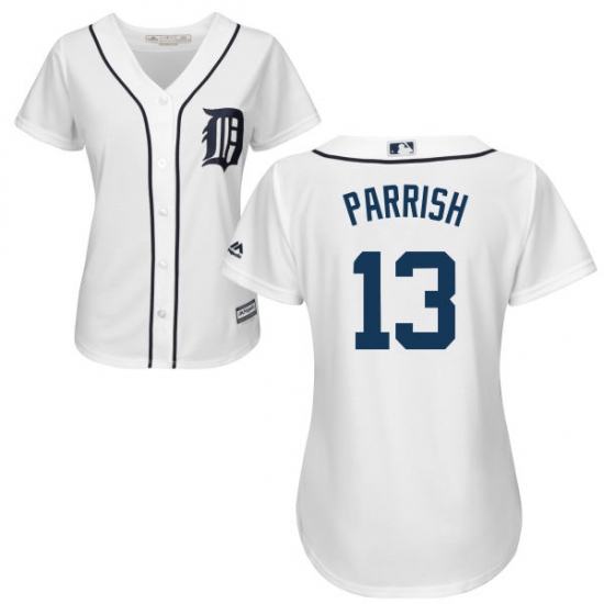 Women's Majestic Detroit Tigers 13 Lance Parrish Authentic White Home Cool Base MLB Jersey