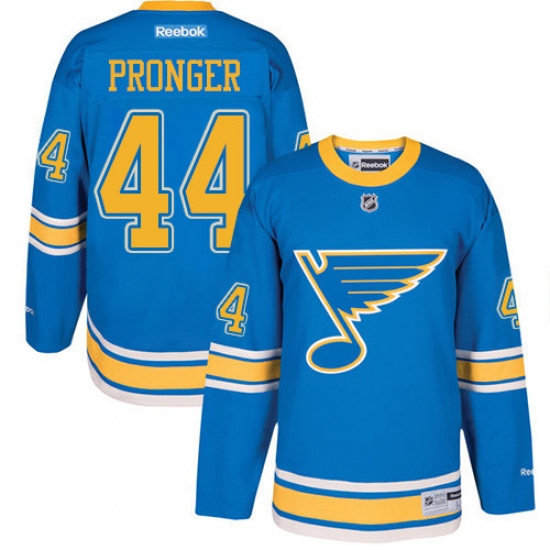 Men's Reebok St. Louis Blues 44 Chris Pronger Premier Blue 2017 Winter Classic NHL Jersey