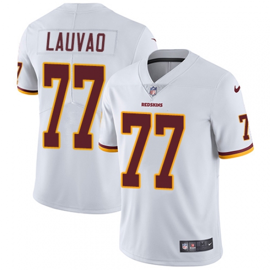 Men's Nike Washington Redskins 77 Shawn Lauvao White Vapor Untouchable Limited Player NFL Jersey