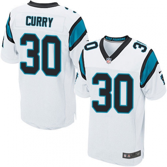 Men's Nike Carolina Panthers 30 Stephen Curry Elite White NFL Jersey