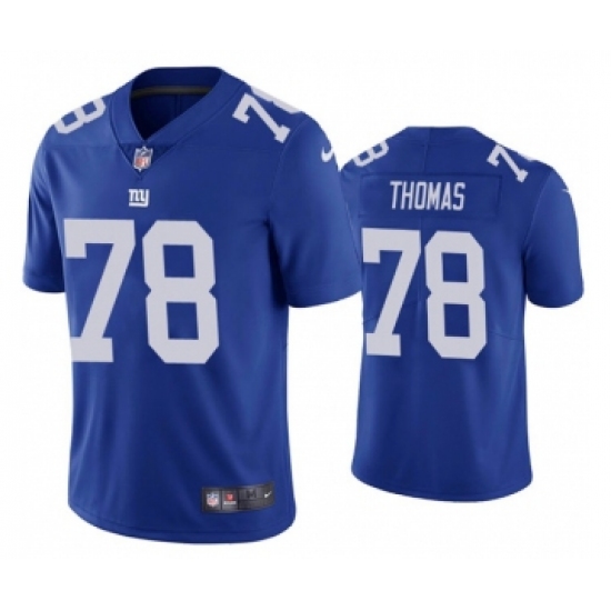 Men's New York Giants 78 Andrew Thomas 2020 Blue Vapor Untouchable Limited Stitched Jersey