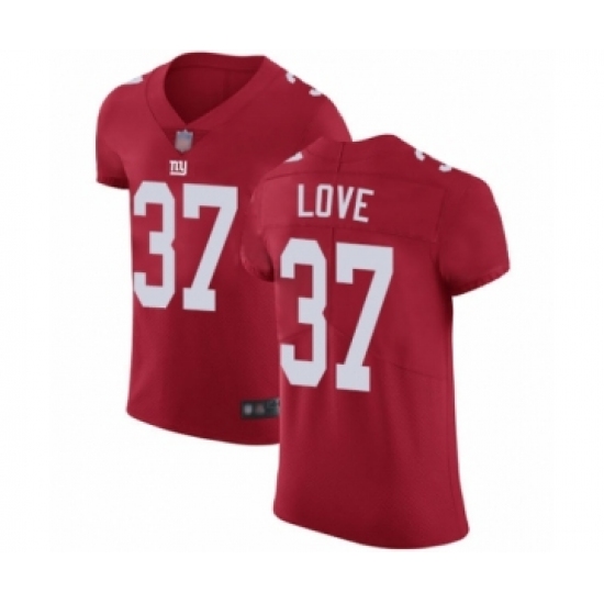 Men's New York Giants 37 Julian Love Red Alternate Vapor Untouchable Elite Player Football Jersey