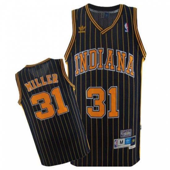 Men's Mitchell and Ness Indiana Pacers 31 Reggie Miller Swingman Navy Blue Throwback NBA Jersey