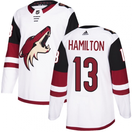 Youth Adidas Arizona Coyotes 13 Freddie Hamilton Authentic White Away NHL Jersey