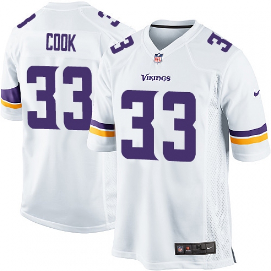 Men's Nike Minnesota Vikings 33 Dalvin Cook Game White NFL Jersey