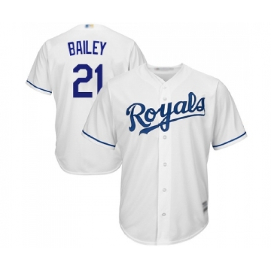 Youth Kansas City Royals 21 Homer Bailey Replica White Home Cool Base Baseball Jersey