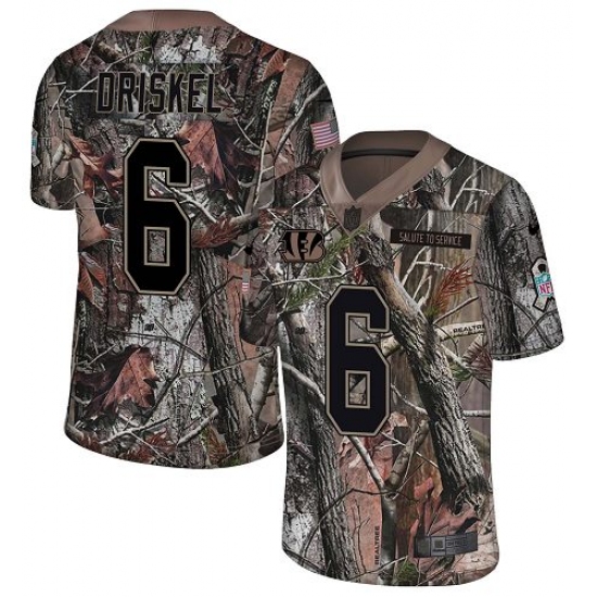 Youth Nike Cincinnati Bengals 6 Jeff Driskel Limited Camo Rush Realtree NFL Jersey